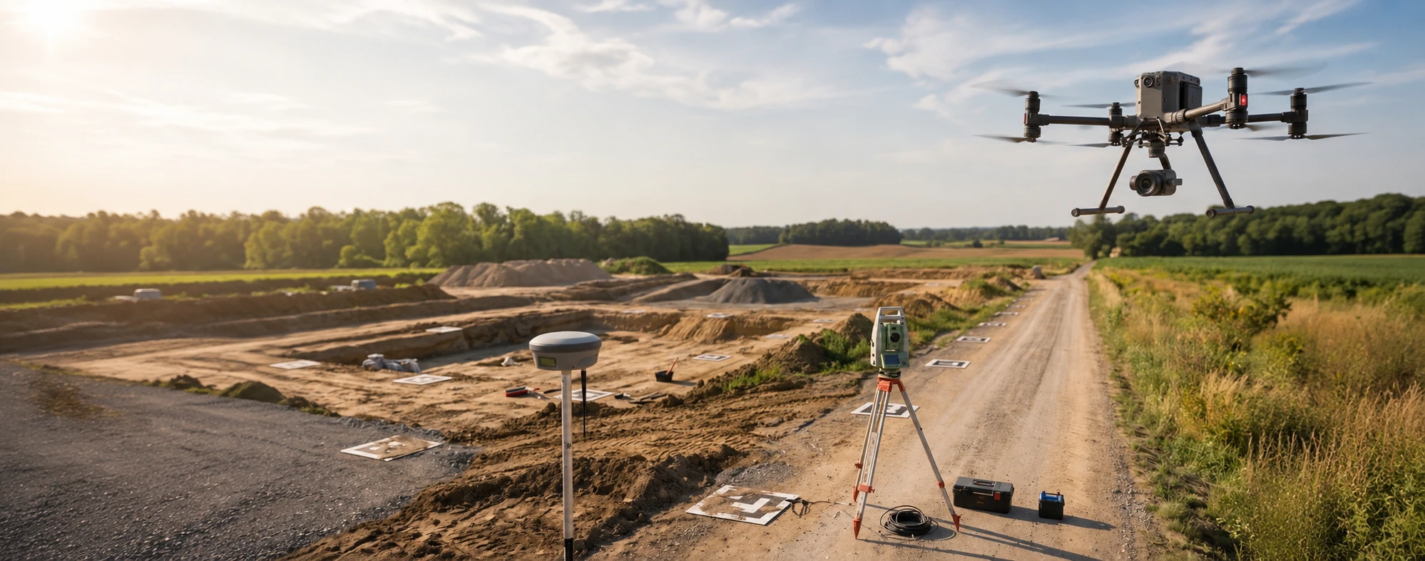 Área de terreno mapeada por drone